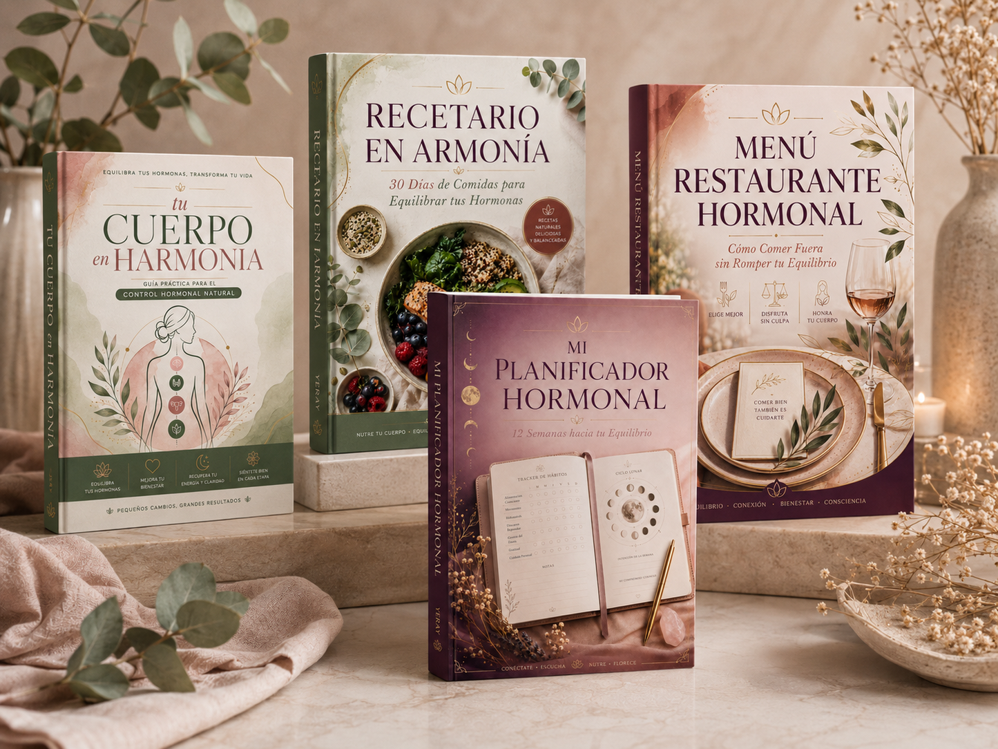 Sistema Equilibrio en Armonía — Colección Completa (4 productos) Ebook + 2 Bonos (12 Plantillas Imprimibles y Guía de Arranque Rápido)